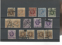 55588 ) Collection Great Britain King  Postmark Perfin - Collections