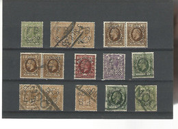 55589 ) Collection Great Britain King  Postmark Perfin - Sammlungen