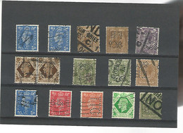 55590 ) Collection Great Britain King  Postmark Perfin - Sammlungen