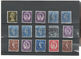 55591 ) Collection Great Britain King  Queen Postmark Perfin - Sammlungen