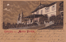 GRUSS AUS MARIA TAFERL (NÖ) - Veranda Klaus, Karte Gel.190? V. Bad Kreuzen > Wien I, 2 X 3 Heller Frankierung ... - Maria Taferl