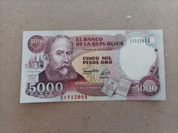 Billete De Colombia De 5000 Pesos Oro , Año 1992, UNC - Colombia