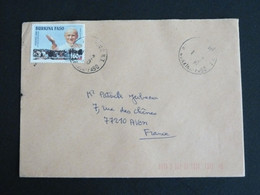 LETTRE BURKINA FASO AVEC YT 816 PAPE JEAN PAUL II - Burkina Faso (1984-...)