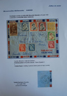 Belle Enveloppe Nelle Zélande 1959, D' Auckland Pour Nouméa +++ Très Bel Affranchissement De 9 Timbres !!! - Covers & Documents