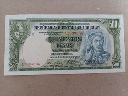 Billete De Uruguay De 500 Peso Año 1939, UNC - Uruguay