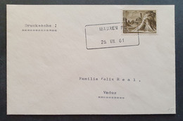 Liechtenstein 1961, Brief Drucksache MAUERN Kastenstempel - Covers & Documents