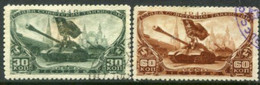 SOVIET UNION 1946 Tank Regiments Day Used.  Michel 1064-65 - Gebraucht