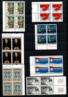 Iceland;  17 Blocks Of 4 With Margin; 1970s - 1980s; MNH (**). - Colecciones & Series