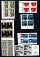 Iceland;  17 Blocks Of 4 With Margin; 1970s - 1980s; MNH (**). - Collections, Lots & Series