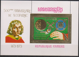 SPACE - Copernicus - KHMERE - S/S Gold. MNH - Sammlungen