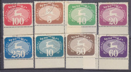 1952 Israel D12-D14,D16-D20Tab Postage Dues 19,00 € - Gebraucht (mit Tabs)