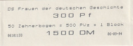 Banderole, Frauen Der Deutschen Geschichte 1994 - Autres & Non Classés