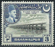 Bahawalpur 1949 - Mi 22 - YT 18 ( Silver Jubilee Of Sadeq Muhammad Khan V : Irrigation Dam ) MNH** - Bahawalpur