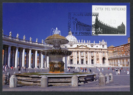 VATICANO / VATICAN (2008) Carte Maximum Card ATM Frama - Saint Peter Square, Piazza S. Pietro, Colonnade Bernini - Maximumkarten (MC)