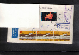 Hongkong 1984 Interesting Airmail Registered Letter To Yugoslavia - Brieven En Documenten