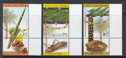 2018 Israel Date Palm Tree Arbre Complete Set Of 3 With Tabs NH @ BELOW FACE VALUE - Nuevos (con Tab)