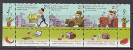 2018 Israel Comics Tractors Complete Strip Of 3 With Tabs MNH @ BELOW FACE VALUE - Nuevos (con Tab)