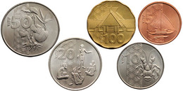 VANUATU 5 COINS SET 5 - 10 - 20 - 50 - 100 VATU 2015 UNC - Vanuatu