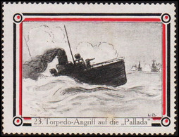 1914-1918. DEUTSCHLAND. WW1 Seal. 23. Torpedo-Angriff Auf Die Pallada. No Gum.  - JF522713 - Variedades
