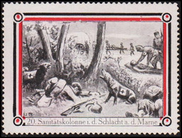 1914-1918. DEUTSCHLAND. WW1 Seal. 20. Sanitätskolonne I. D. Schlacht A. D. Marne. No Gum. Thin.  - JF522715 - Variedades