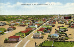 Aruba, N.W.I., SAN NICOLAS, Bird's-eye View (1940s) Postcard (1) - Aruba