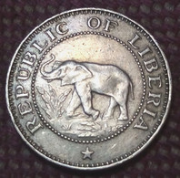 Liberia , 5 Cent , 1977 , Elephant, Agomeza - Liberia