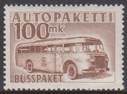 1952-1958. FINLAND. Bus. 100 Mk. Brown. Never Hinged.  (Michel 9) - JF522863 - Pacchi Tramite Autobus