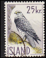 1960. ISLAND. Islandic Falcon. 25 Kr.  (Michel 339) - JF523022 - Oblitérés