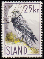 1960. ISLAND. Islandic Falcon. 25 Kr.  (Michel 339) - JF523027 - Oblitérés