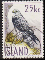 1960. ISLAND. Islandic Falcon. 25 Kr.  (Michel 339) - JF523028 - Gebraucht