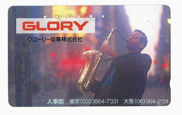 JAPON TELECARTE  MUSIQUE SAXOPHONE GLORY - Musique
