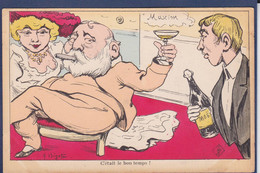 CPA Angleterre Royaume Uni Satirique Caricature Par Bigot Edouard VII Champagne Prostitution Cocotte - Altri & Non Classificati