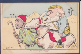 CPA Angleterre Royaume Uni Satirique Caricature Par Bigot Edouard VII Egypte Ane - Autres & Non Classés
