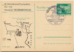 DDR P79-6-79 C82 Postkarte PRIVATER ZUDRUCK Friedensfahrt Neubrandenburg Sost. 1979 - Cartoline Private - Usati