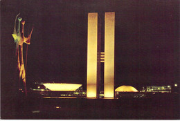 Brasilia - Le Congrès National Du Brésil, La Nuit - Brasilia