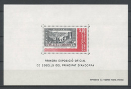 ANDORRE 1982 Blo N° 1 **  Neuf MNH Superbe C 2.50 € Chapelle De Meritxell Exposition Officielle Churchs - Blocchi & Foglietti