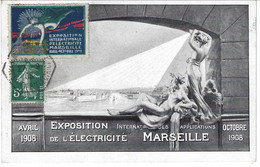 CPA13- MARSEILLE- Exposition Internationale Des Applications De L'Electricité 1908 - Internationale Tentoonstelling Voor Elektriciteit En Andere