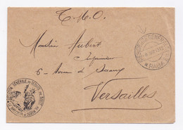 ENVELOPPE DE RABAT POUR VERSAILLES DU 08/06/1913 CACHET RESIDENCE GENERALE - Cartas & Documentos