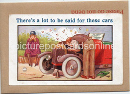 THERES A LOT TO BE SAID FOR THESE CARS OLD COLOUR COMIC POSTCARD REG MAURICE REGENT PUBLISHING NO 4649 - Maurice