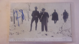 78 CARTE PHOTO RAMBOUILLET 1905 ALPHONSE XIII ET PRESIDENT REPUBLIQUE CHASSE  DANS LES TIRES CLICHE CHAUSSEAU - Rambouillet