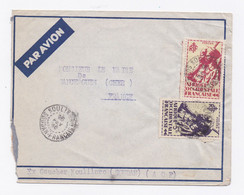 ENVELOPPE DE KOULILORO POUR SANCERGUES DU 25/02/1946 - Briefe U. Dokumente