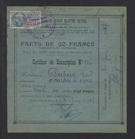 CREDIT MARITIME MUTUEL 1947 ST TROJAN LES BAINS ILE D' OLERON - Cartas & Documentos