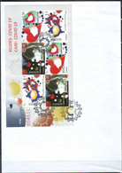 Kosovo 2020 COVID 19 Block + Postmark First Day (stamped Envelope) - Kosovo