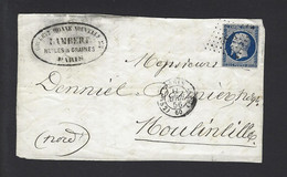 LETTRE 1861 N°14 De PARIS Devant Lettre - 1849-1876: Période Classique