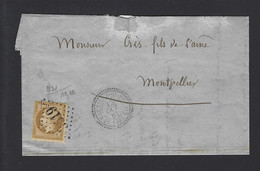 LETTRE 1863 N°21 De ST BAUZILLE LE PUTOIS GC 3519 Port Locale - 1849-1876: Période Classique