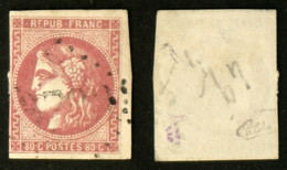 N° 49 80c CERES BORDEAUX B Cote 350€ Signé Calves - 1870 Emission De Bordeaux