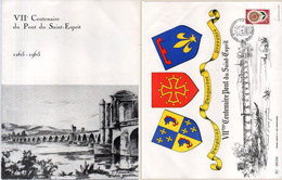 Souvenir Philatélique - VII° Centenaire Du Pont Saint Esprit - Gravures (C. Faraud)- Cachet Spécial -    (Divers 256) - Lettres & Documents