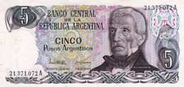 Argentina 5 Pesos Argentinos ND (1983-84). AU P-312 "free Shipping Via Regular Air Mail (buyer Risk Only) - Argentina