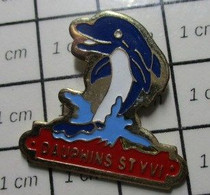 1922 Pin's Pins / Beau Et Rare / THEME : ANIMAUX / DAUPHIN CLUB NATATION SAINT IVY - Schwimmen