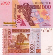 WEST AFRICAN STATES, BURKINA FASO, 1000 Francs, 2015, Code C, P315Co, UNC - États D'Afrique De L'Ouest